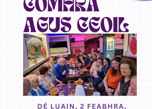Comhrá agus ceol i gCluain Bú