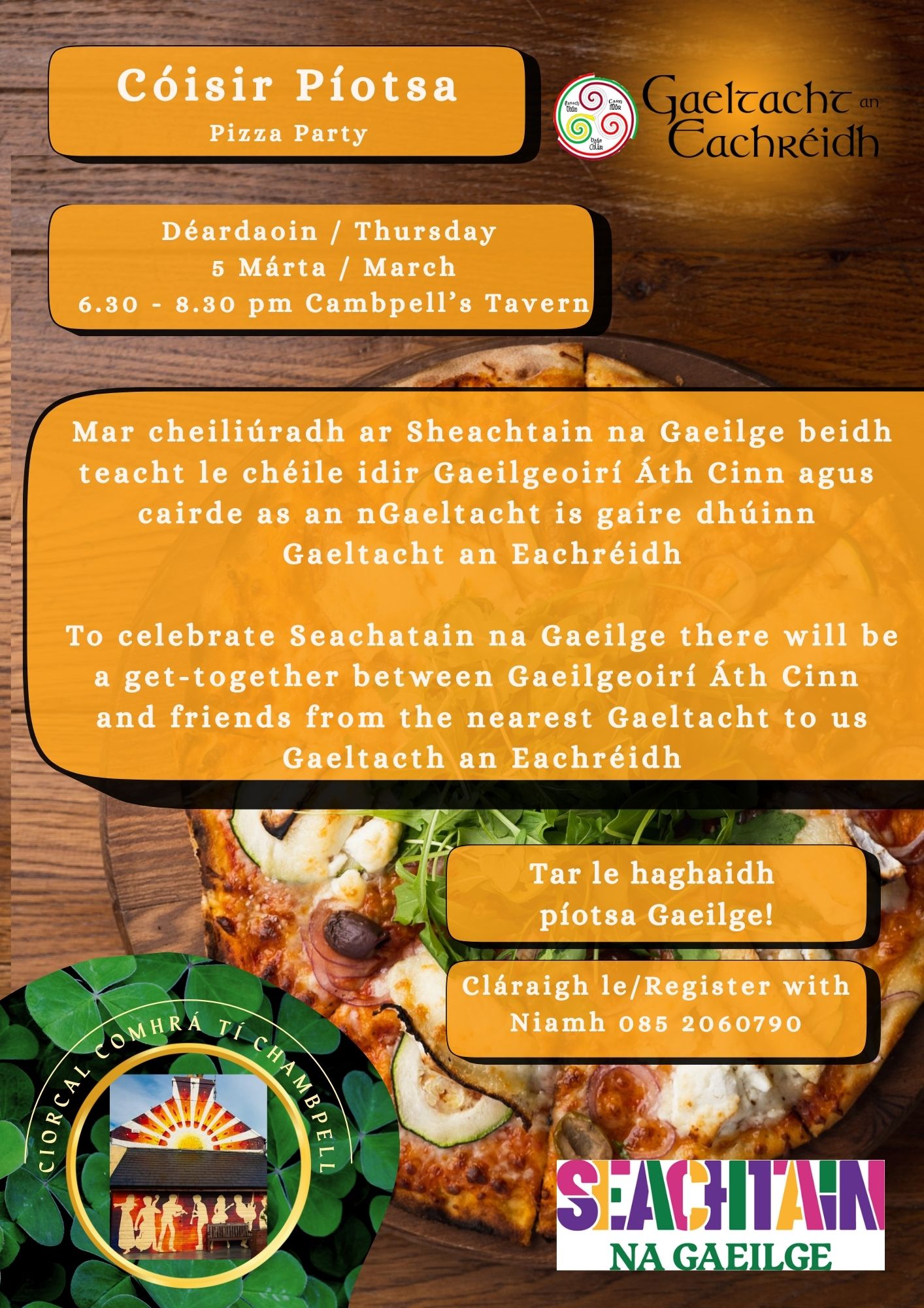 Free pizza with your ‘cúpla focal’