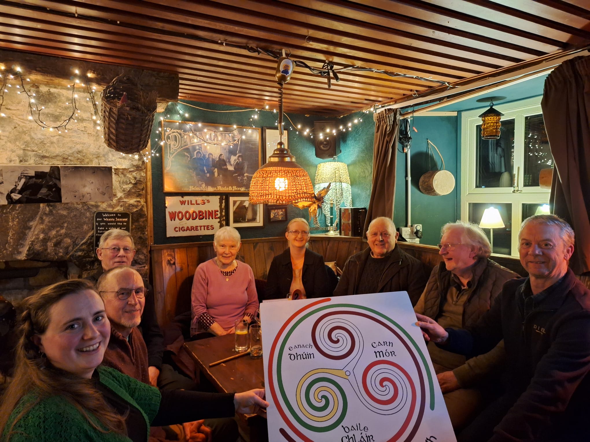 Enjoying pizza with Gaeilge!