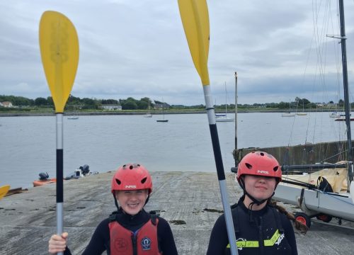Satisfied teenagers take to the sea