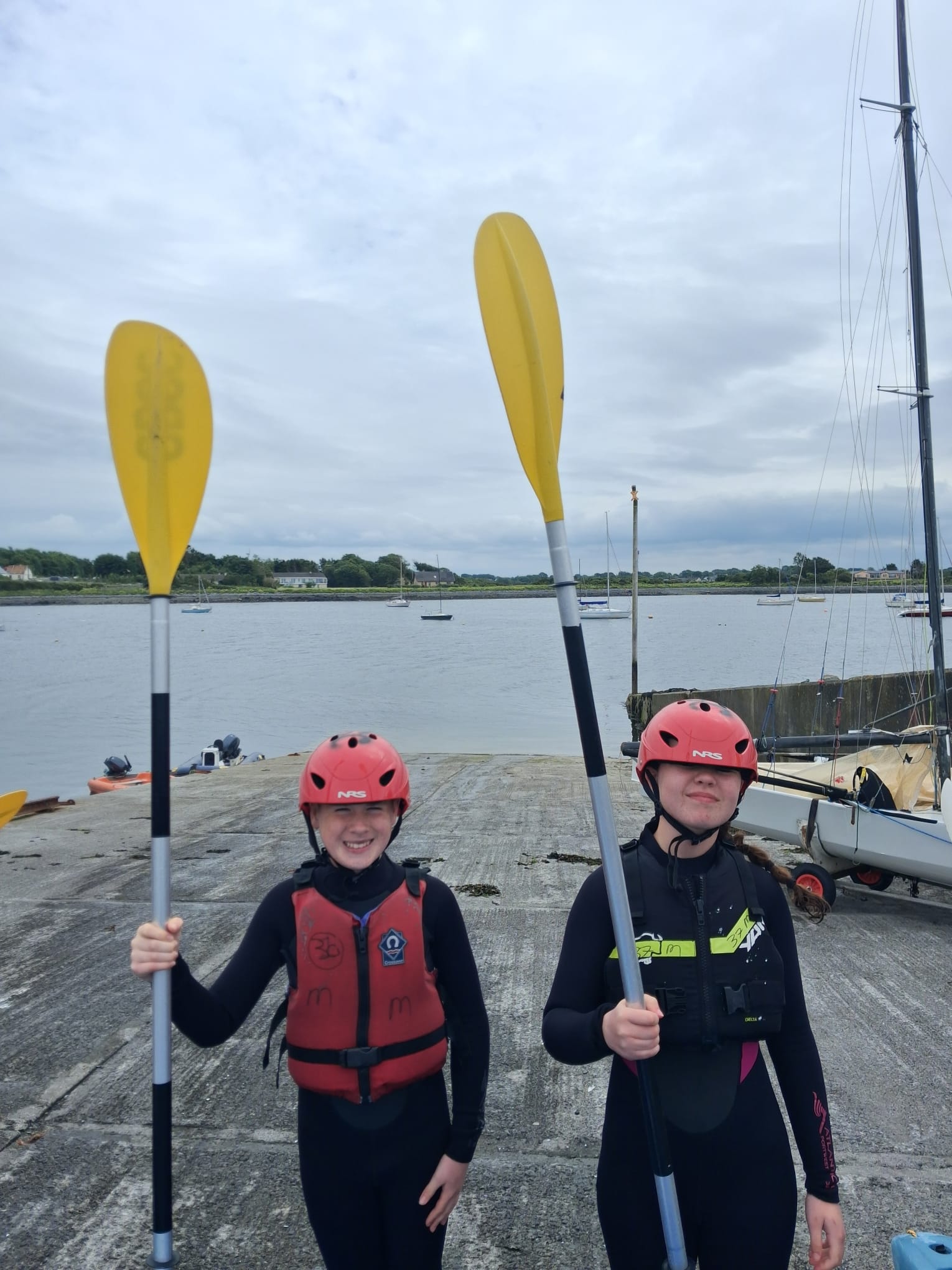Satisfied teenagers take to the sea